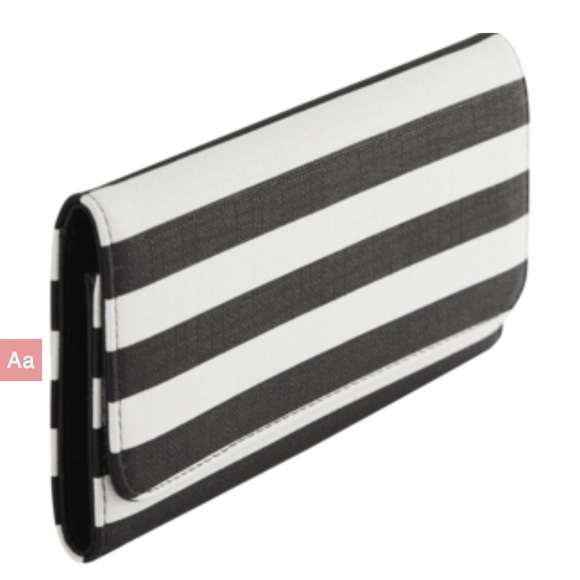 Kut from the Kloth Handbags - Kut from the Kloth black and white striped wallet